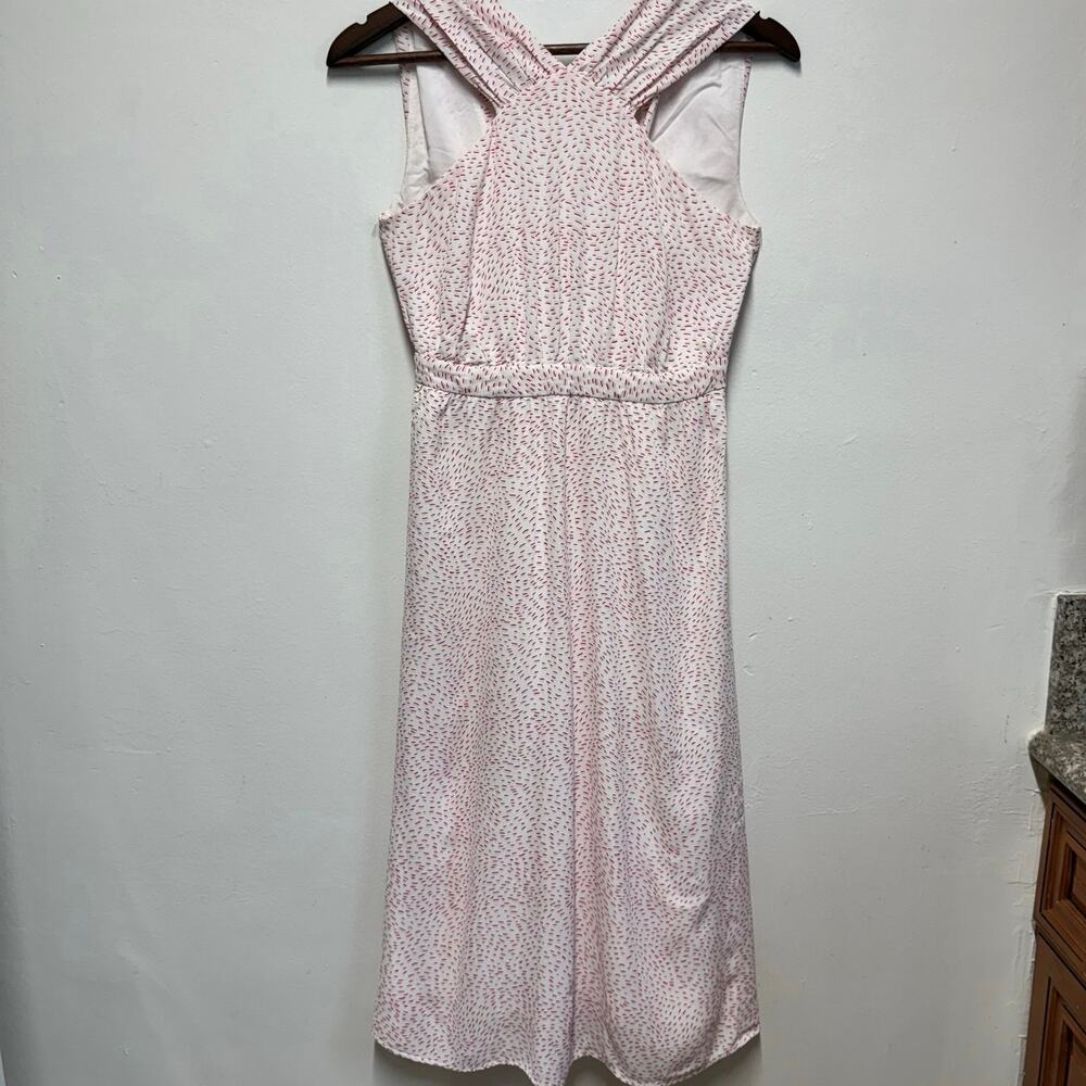 & Other Stories Dress Womens US 6 V Back Tie Midi Wedding summer Vacation Flowy